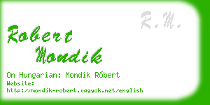 robert mondik business card